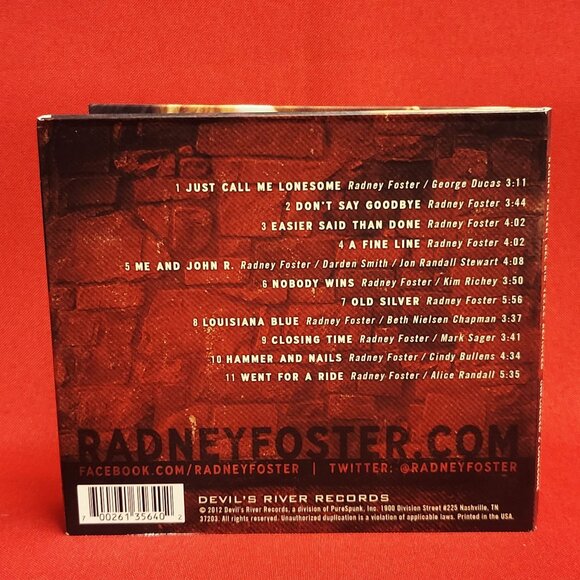 Radney Foster Unplugged & Lonesome CD 2012 Signed - Picture 2 of 9